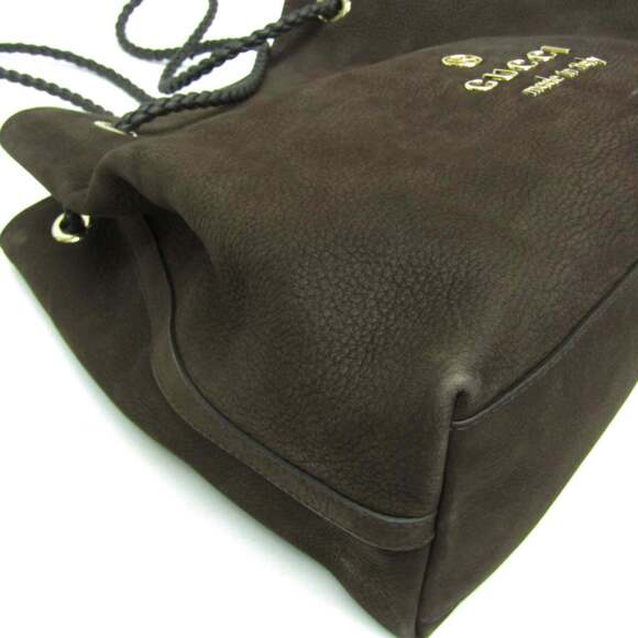 Gucci 419689 Women's Leather Tote Bag Dark Brown - Picture 7 of 15